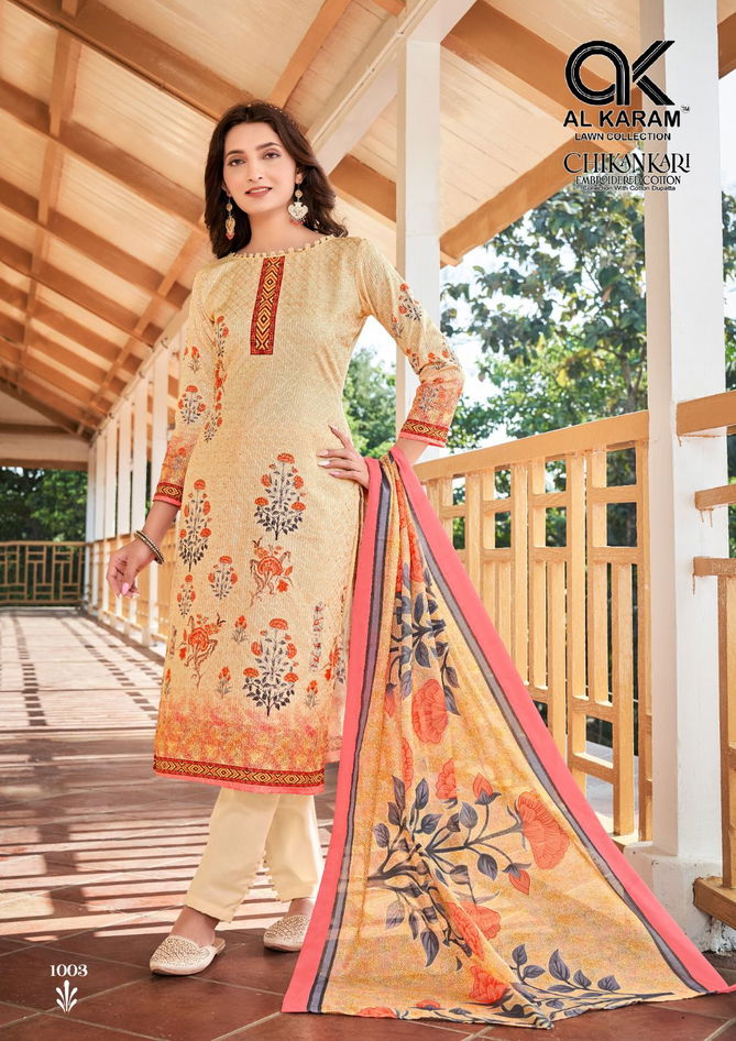 Al Karam Chikankari Vol 1 Casual Wear Wholesale Karachi Cotton Dress Material 
